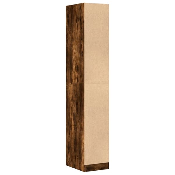 vidaXL Apoteksskåp rökfärgad ek 30x41x174,5 cm konstruerat trä