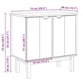Miniatyrbilde 10 av 11: vidaXL Skap for gang OTTA 75x40x75 cm heltre furu