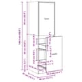 Miniatyrbillede 11 af 11: vidaXL apotekerskab 40x41x144,5 cm konstrueret træ sonoma-eg