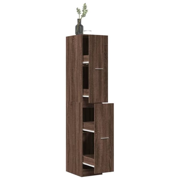 vidaXL apotekerskab 30x41x174,5 cm konstrueret træ brun egetræsfarve
