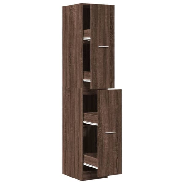 vidaXL apotekerskab 30x41x174,5 cm konstrueret træ brun egetræsfarve