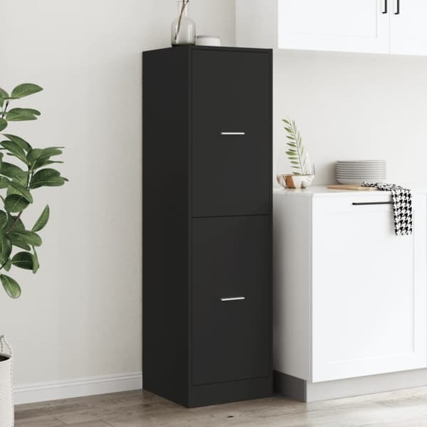 vidaXL apotekerskab 40x41x144,5 cm konstrueret træ sort