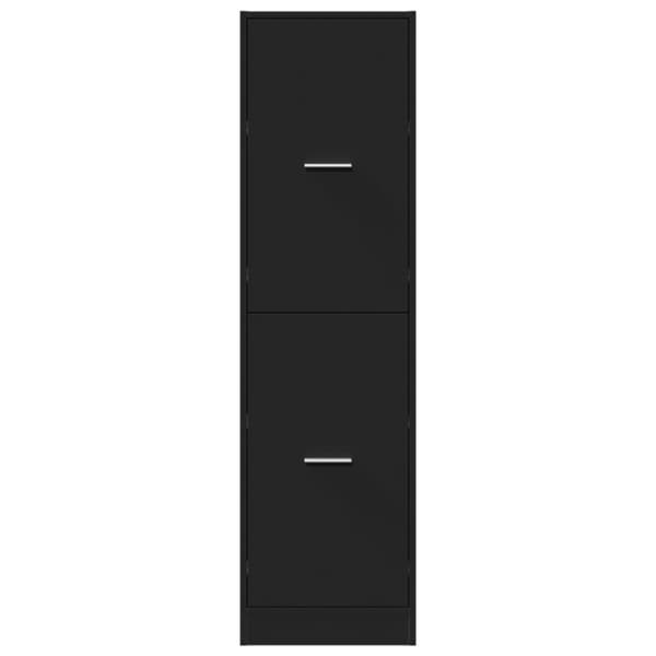 vidaXL apotekerskab 40x41x144,5 cm konstrueret træ sort