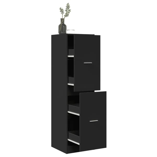 vidaXL apotekerskab 40x41x144,5 cm konstrueret træ sort