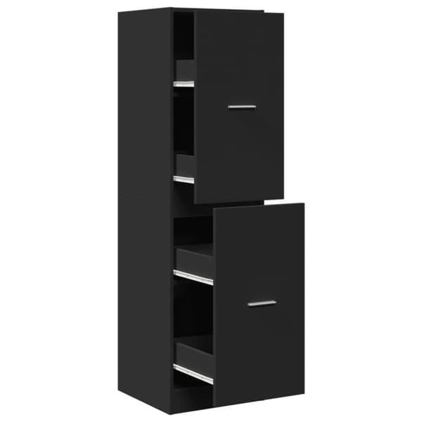 vidaXL apotekerskab 40x41x144,5 cm konstrueret træ sort