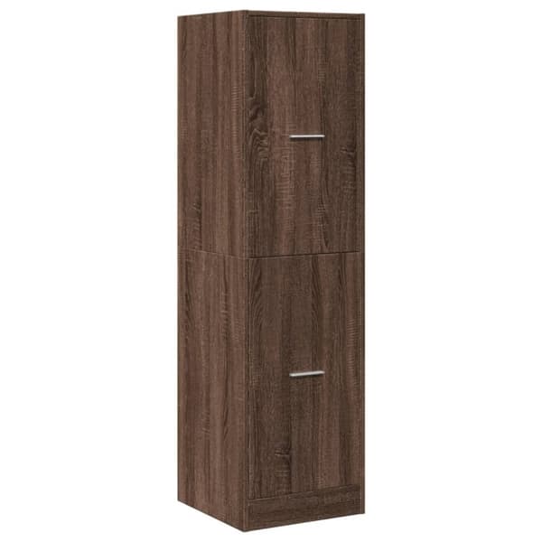 vidaXL Apteekkarinkaappi ruskea tammi 40x41x144,5 cm tekninen puu