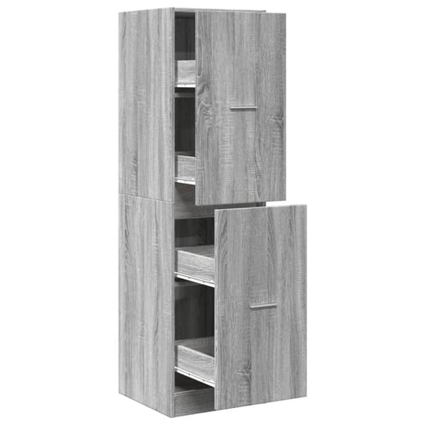vidaXL apotekerskab 40x41x144,5 cm konstrueret træ grå sonoma-eg
