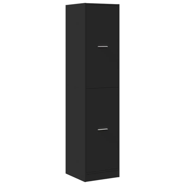 vidaXL Apotekskap svart 40x41x174,5 cm konstruert tre