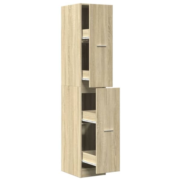 vidaXL Apotekskap sonoma eik 30x41x174,5 cm konstruert tre