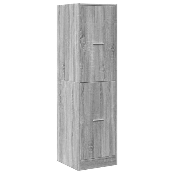 vidaXL Apotekskap grå sonoma 40x41x144,5 cm konstruert tre