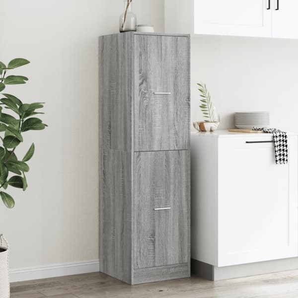 vidaXL Apotekskap grå sonoma 40x41x144,5 cm konstruert tre