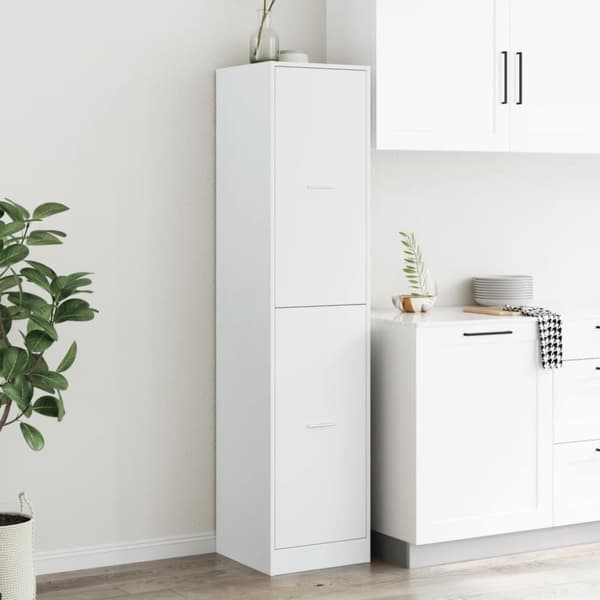 vidaXL Apotekskap hvit 40x41x174,5 cm konstruert tre