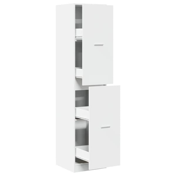 vidaXL Apotekskap hvit 40x41x174,5 cm konstruert tre