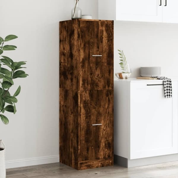 vidaXL Apotekskap røkt eik 40x41x144,5 cm konstruert tre