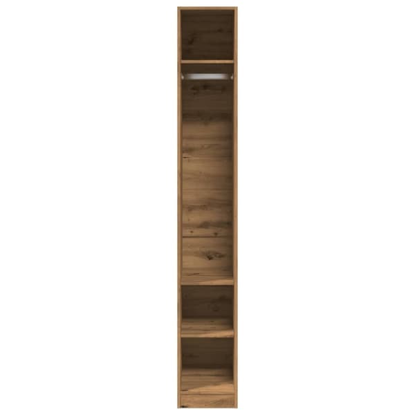 vidaXL Garderobe artisan eik 30x50x200 cm konstruert tre
