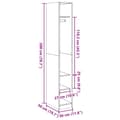 Miniatyrbilde 10 av 11: vidaXL Garderobe artisan eik 30x50x200 cm konstruert tre