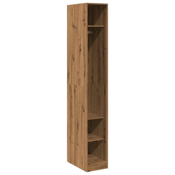 vidaXL Garderobe artisan eik 30x50x200 cm konstruert tre