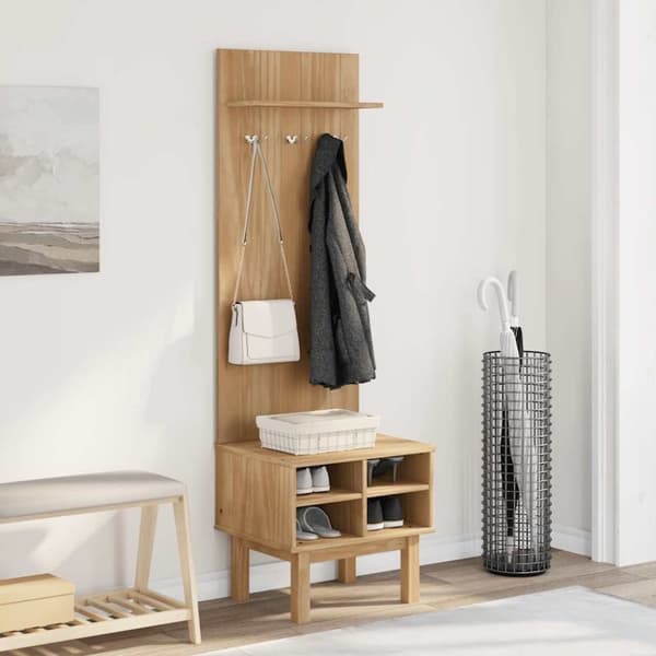 vidaXL Hallmöbel OTTA 50x40x160 cm massiv furu