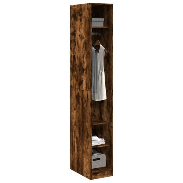 vidaXL Garderobe røkt eik 30x50x200 cm konstruert tre