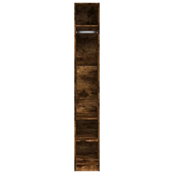 vidaXL Garderobe røkt eik 30x50x200 cm konstruert tre