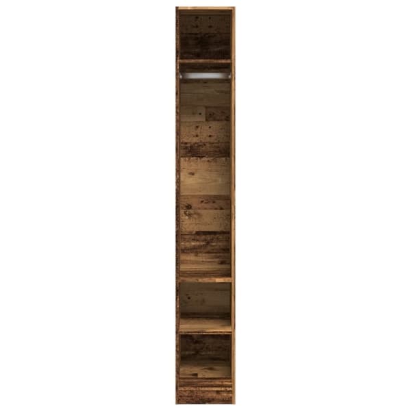 vidaXL klædeskab 30x50x200 cm konstrueret træ gammelt træ-look