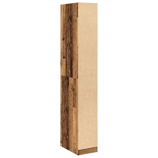 vidaXL klædeskab 30x50x200 cm konstrueret træ gammelt træ-look