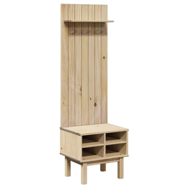 vidaXL entrémøbel OTTA 50x40x160 cm massivt fyrretræ