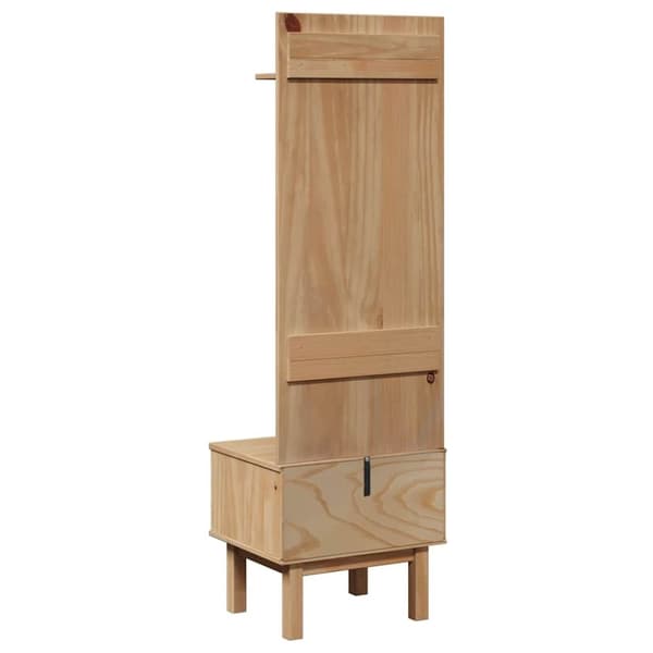vidaXL entrémøbel OTTA 50x40x160 cm massivt fyrretræ