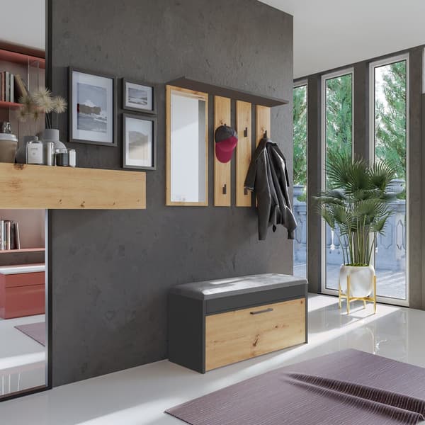 Parman vaatekaappi PARMA ANTHRACITE ARTISAN
