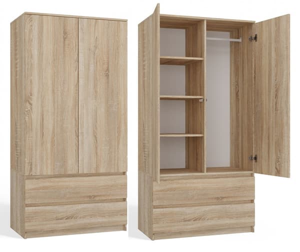Malwa SS-90 SONOMA OAK garderobeskab