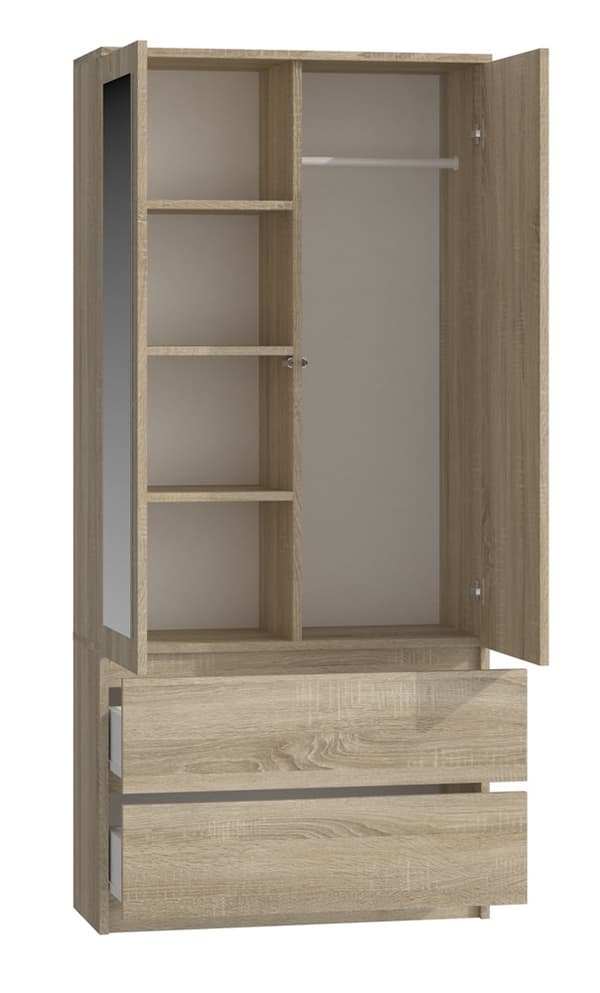 Malwa SS-90L SONOMA OAK vaatekaappi
