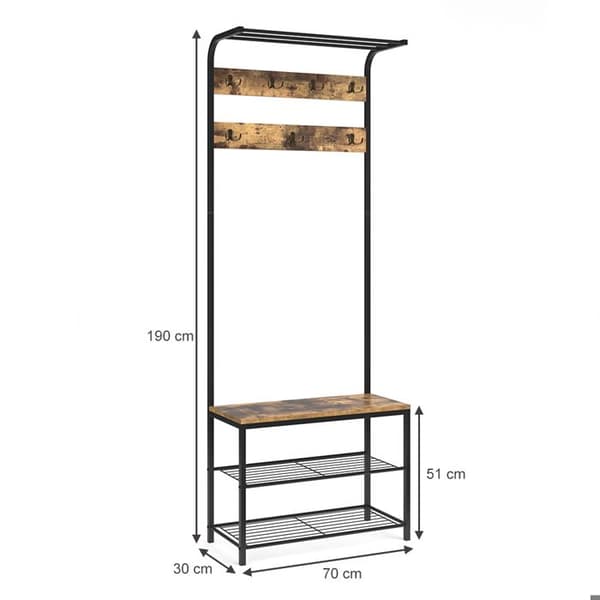 Vicco Fyrk Garderob, Rustik Ek, 70 x 190 cm