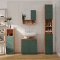 Miniatyrbild 4 av 6: Armoire midisch Irma, 30x95cm, Grön/guldstyrka Ek, Grön, Vicco