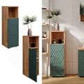 Miniatyrbild 2 av 6: Armoire midisch Irma, 30x95cm, Grön/guldstyrka Ek, Grön, Vicco