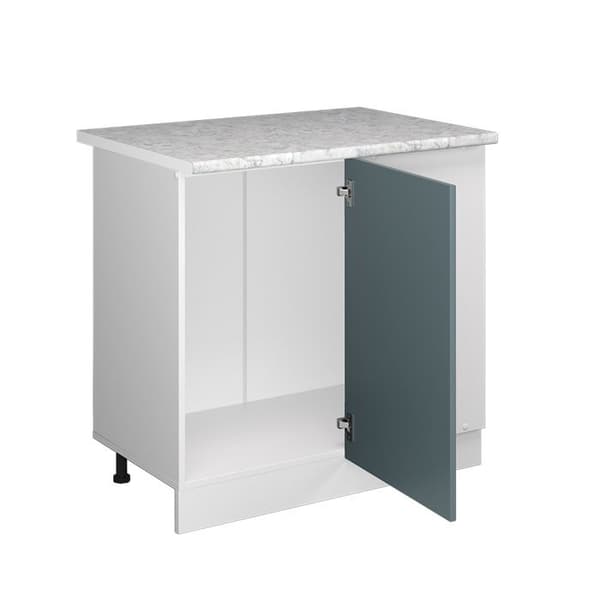 Hörnsoffa R-Line, 86cm, PT Marmor, Blå-grå, Vit, Vicco