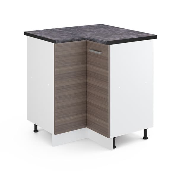 Hörnsoffa R-Line, 75,6 cm, PT Antracit, Ädelgrå, Vit, Vicco