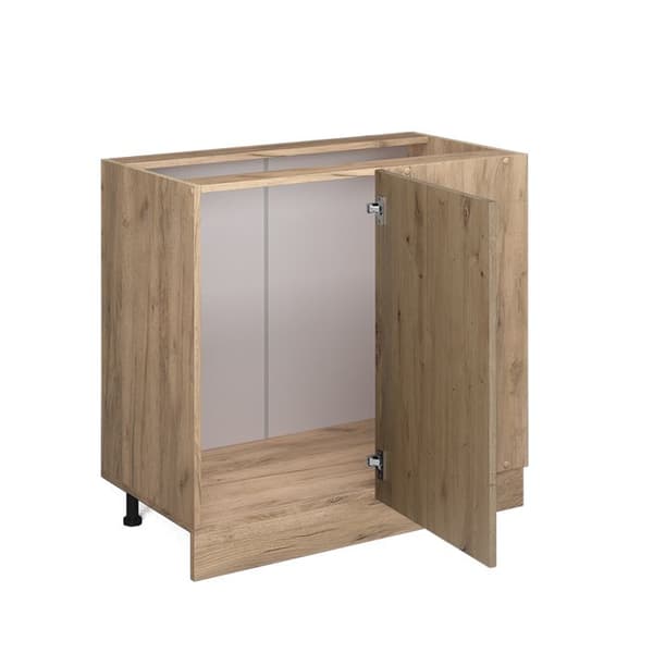 Konsolbord R-Line, 86 cm PT Marmor, Artisan-ek, Guldstark-ek, Vicco