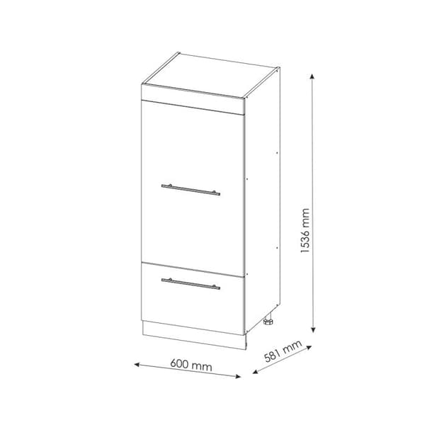 Vicco Fame-Line mikrovågsskåp, Gyllene ek, 60 cm