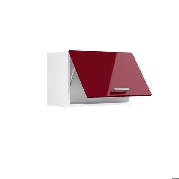 R-Line universal hängande skåp, 60 cm med hissdörr, vinröd Högblank, Vicco