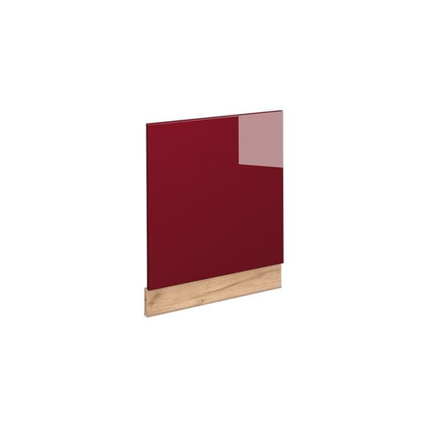 Façade Fame-Line, 60cm utan PT, Röd bordeaux hög glans, Guld ek, Vicco