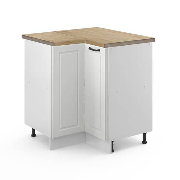 Hörn möbel R-Line, 75,6 cm, PT Ek, Vit lantligt, Vit, Vicco