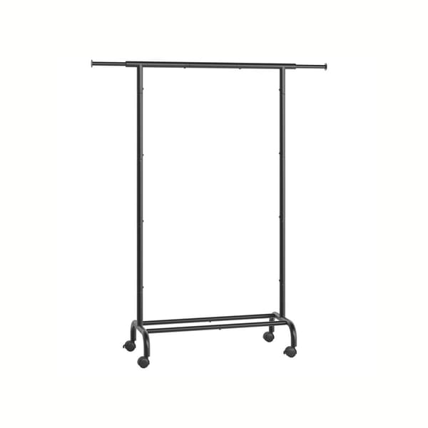 Rootz Justerbar, rullende tøjstativ - Bærbart tøjstativ - Knagerække - Stål og plastik - 40 cm x (83-120) cm x 156 cm