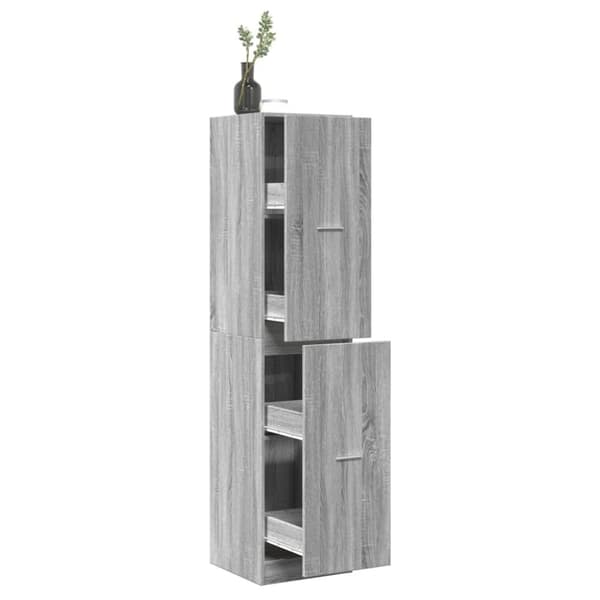 vidaXL apotekerskab 40x41x174,5 cm konstrueret træ grå sonoma-eg