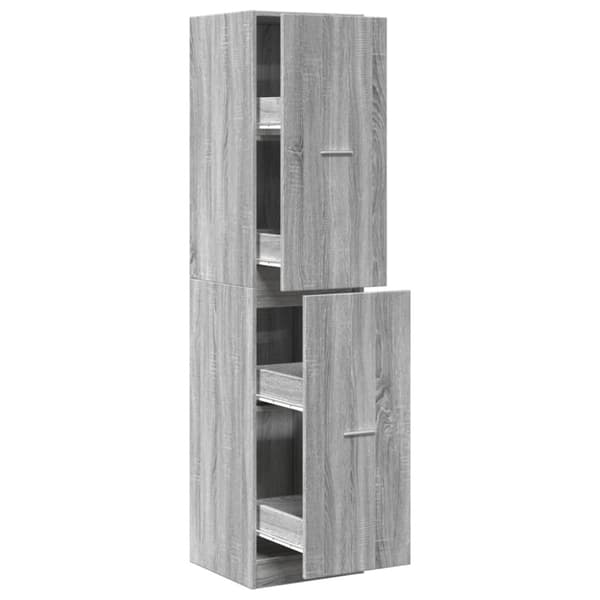 vidaXL apotekerskab 40x41x174,5 cm konstrueret træ grå sonoma-eg