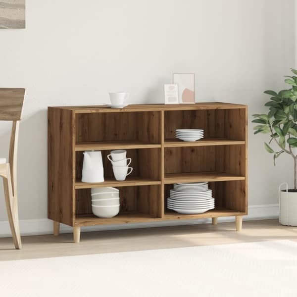 vidaXL Skjenk artisan eik 103,5x35x70 cm konstruert tre