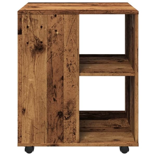 vidaXL Rulleskap gammelt tre 60x53x72 cm konstruert tre