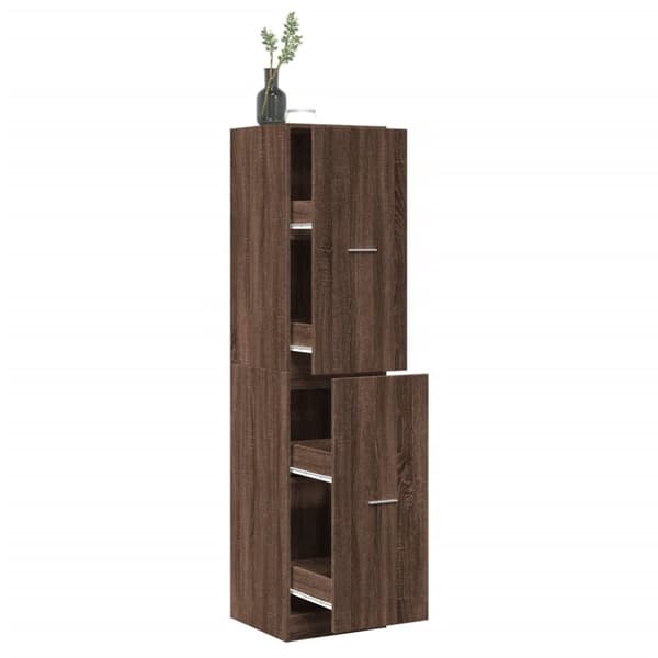 vidaXL apotekerskab 40x41x174,5 cm konstrueret træ brun egetræsfarve