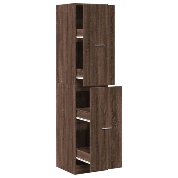 vidaXL apotekerskab 40x41x174,5 cm konstrueret træ brun egetræsfarve