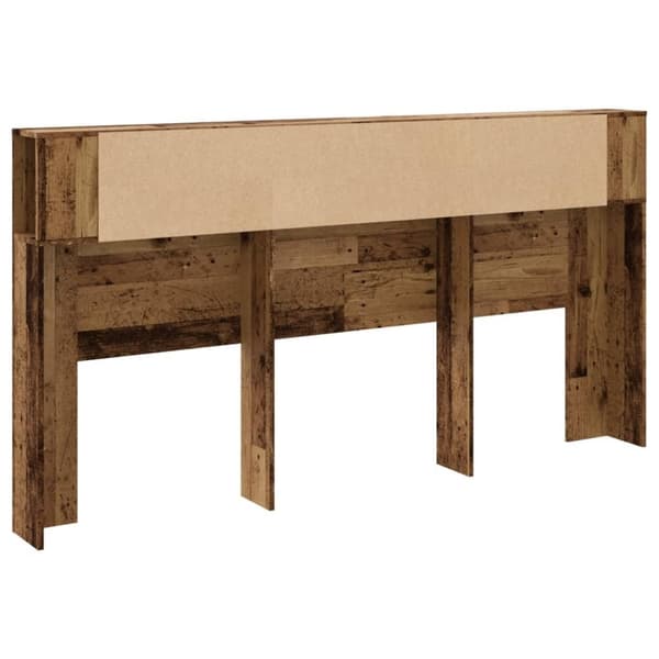 vidaXL Päätylevykaappi vanha puu 200x18,5x102,5 cm tekninen puu