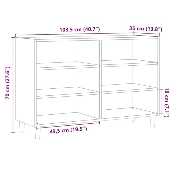 vidaXL Senkki artesaani tammi 103,5x35x70 cm tekninen puu